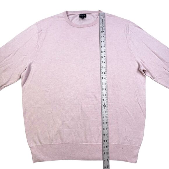 Vintage J Crew Sweater XL Pink Linen Cotton Blend Crew Neck Soft Casual - Picture 8 of 9